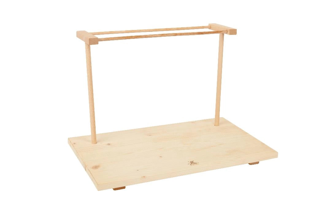 Tagliere in Legno di Faggio + Supporto Stendi Affettati 40 x 22,5 x 31 cm