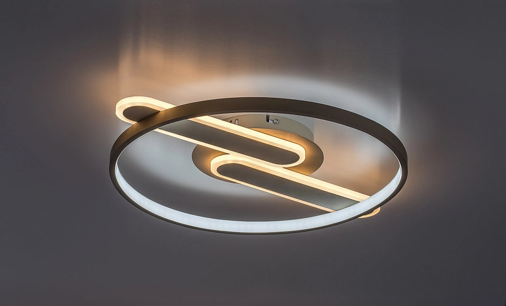 Lampada da soffitto LED Brantiel 3 luci grigio-beige Rabalux