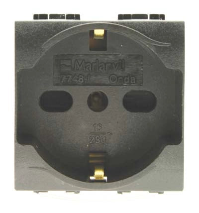 PRESA SCHUKO + SICUREZZA ONDA MARLANVIL - VOLT 250 A 10/16 2P+T- 3 pezzi