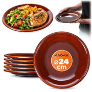 Set di 6 piatti piani KADAX da 24 cm in ceramica, in gres.