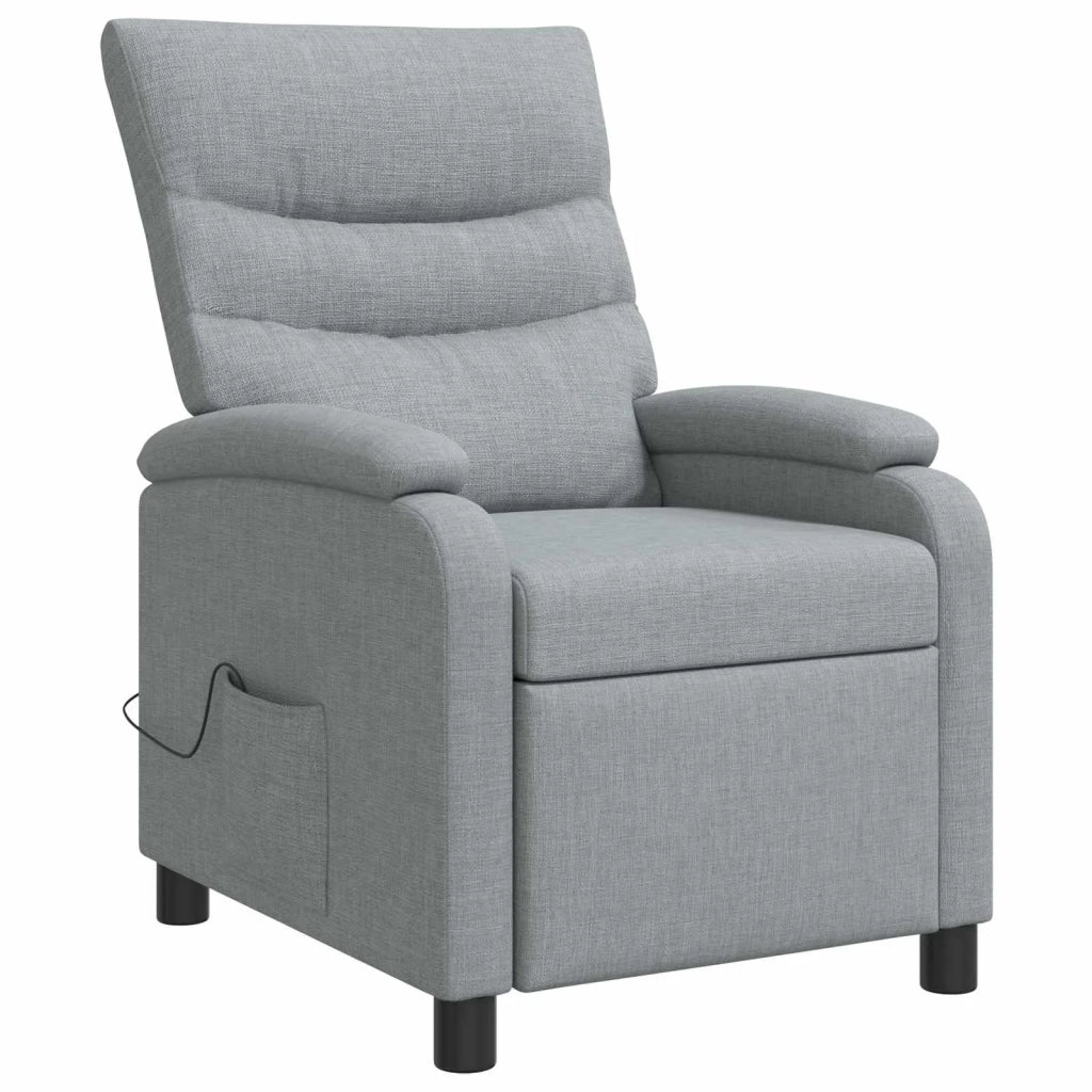 Divano Sedia-Poltrona Massaggiante Grigio Chiaro Tessuto 623224