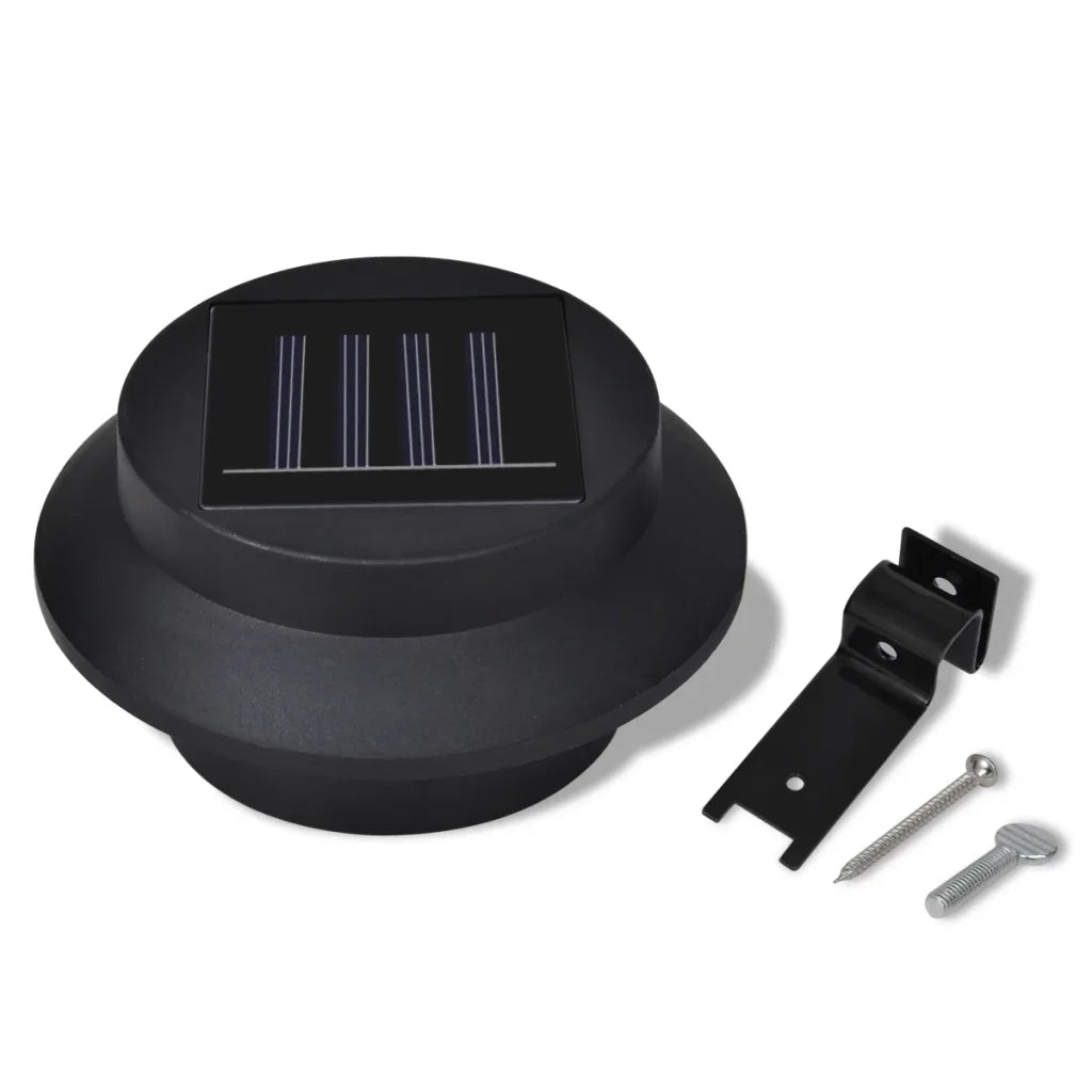 Lampade Solari 6 pz Luci per Recinzioni Nere CFW2550727
