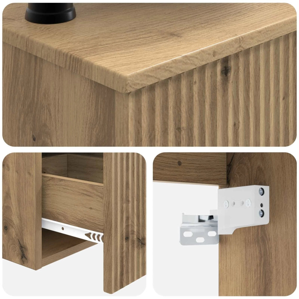 Set di mobili per il bagno 3 pz Rovere Artigianale 3405586