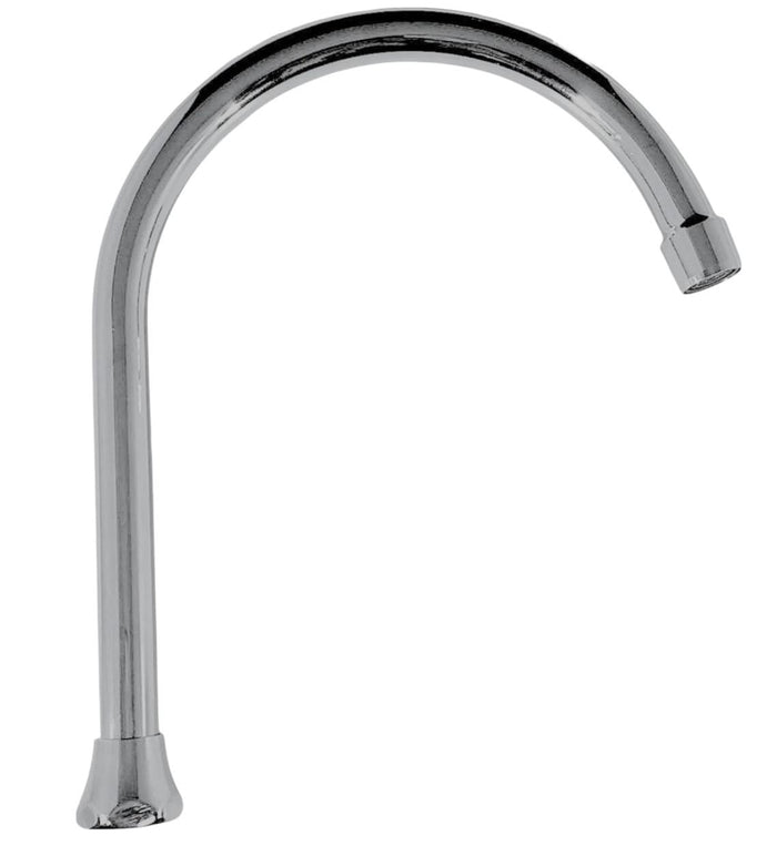 Canna alta ad ombrello, con attacco universale da 3/4, alta 25 cm cromata