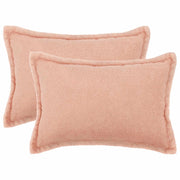 Federa 2 pcs HOUTEN Rosa 50 x 80 cm Bouclé 920137