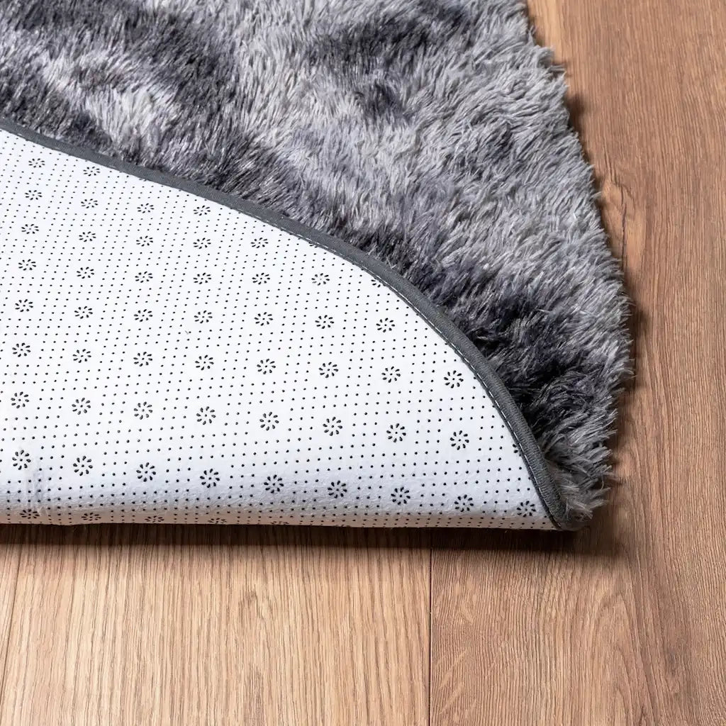 Tappeto del soggiorno | Tappeto Shaggy a Pelo Lungo NAVARRA Grigio Scuro 240x240 cm