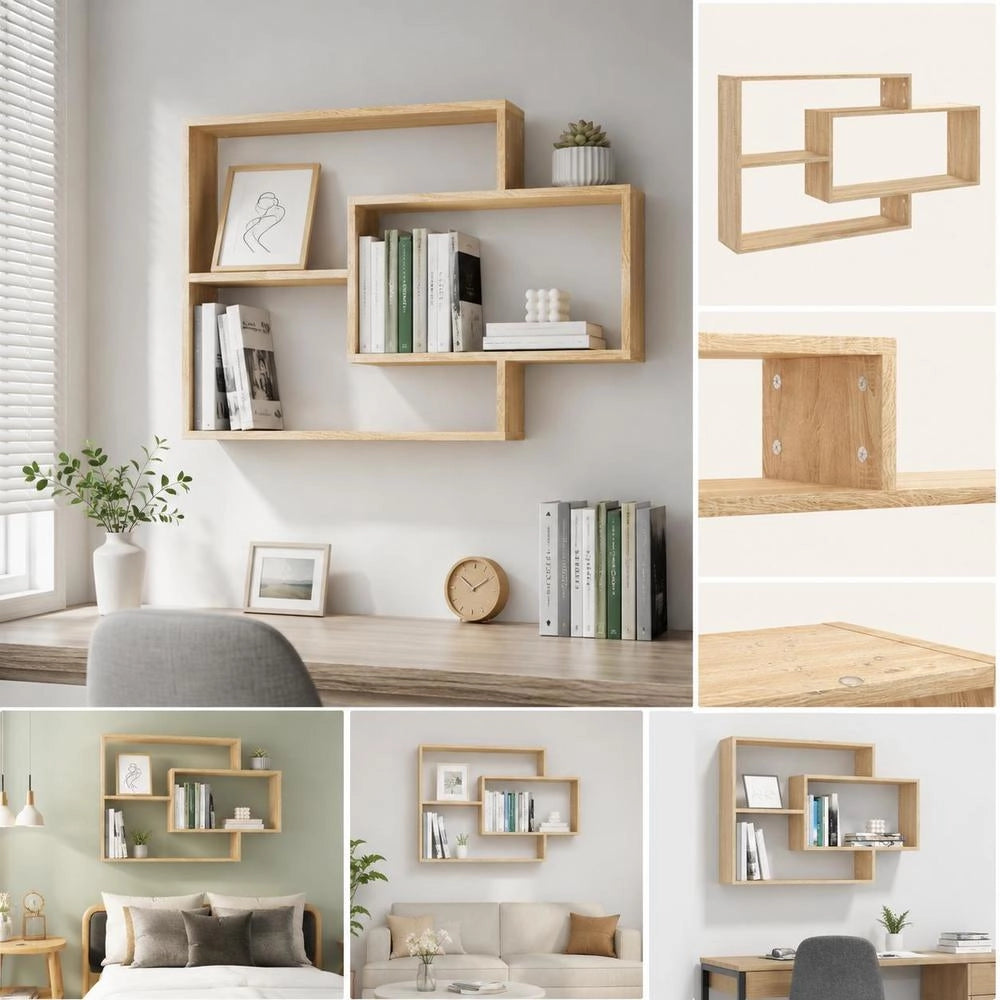 Wall Shelves Sonoma Oak 104x20x58.5 Cm Wood-based Material