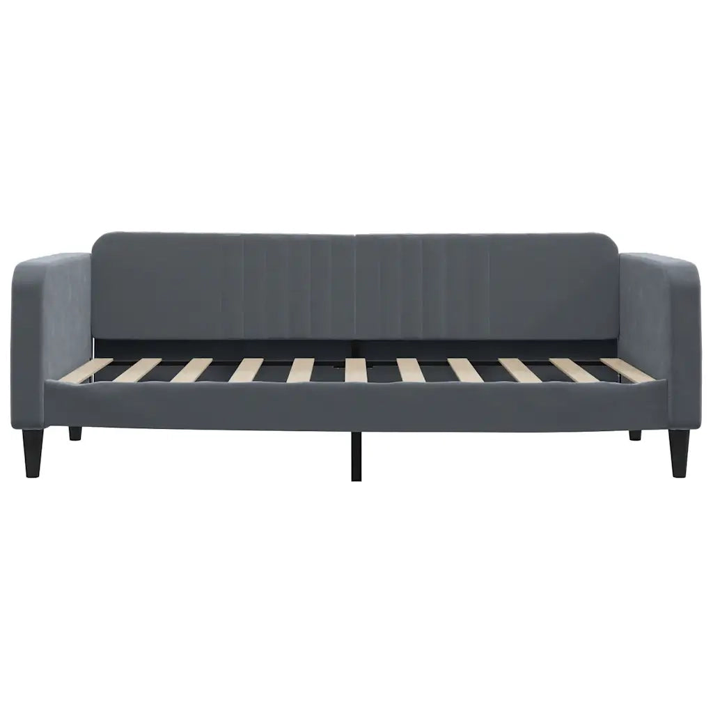Divano Letto Estraibile Cassetti-Sofa Letto-Daybed Grigio Scuro 90x190cm Velluto 913286
