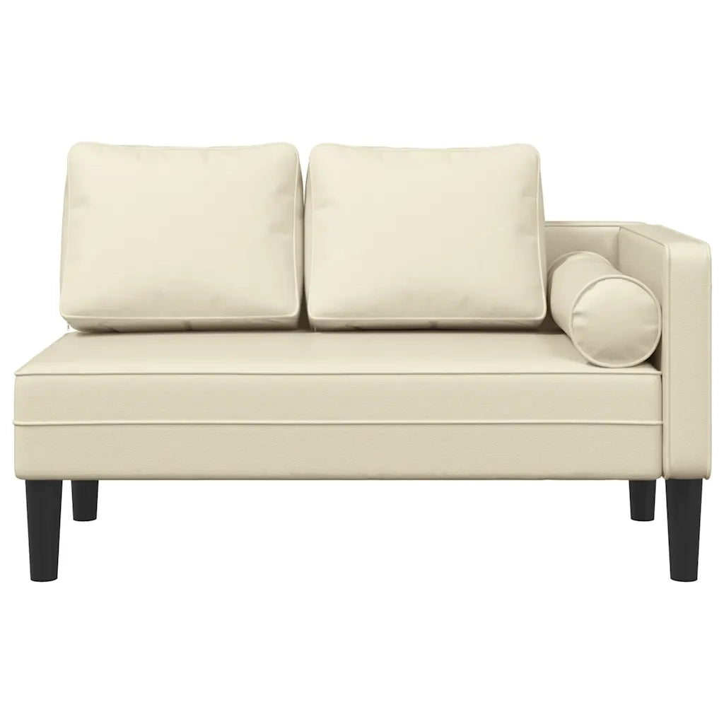 Sdraio con Cuscini Crema in Similpelle CFW5842822