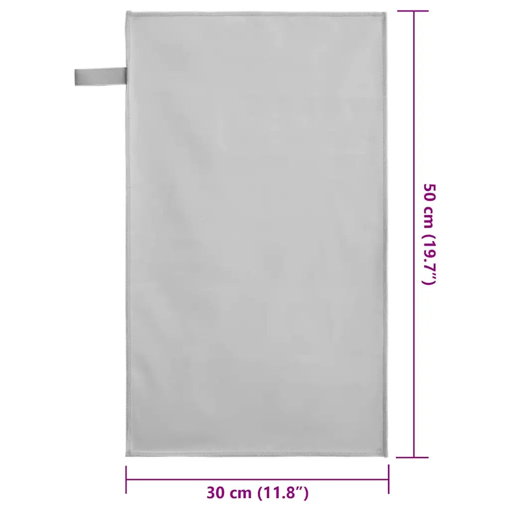 Asciugamani Sportivi 2 pz | Teli per bagno Grigio 50 x 30 cm