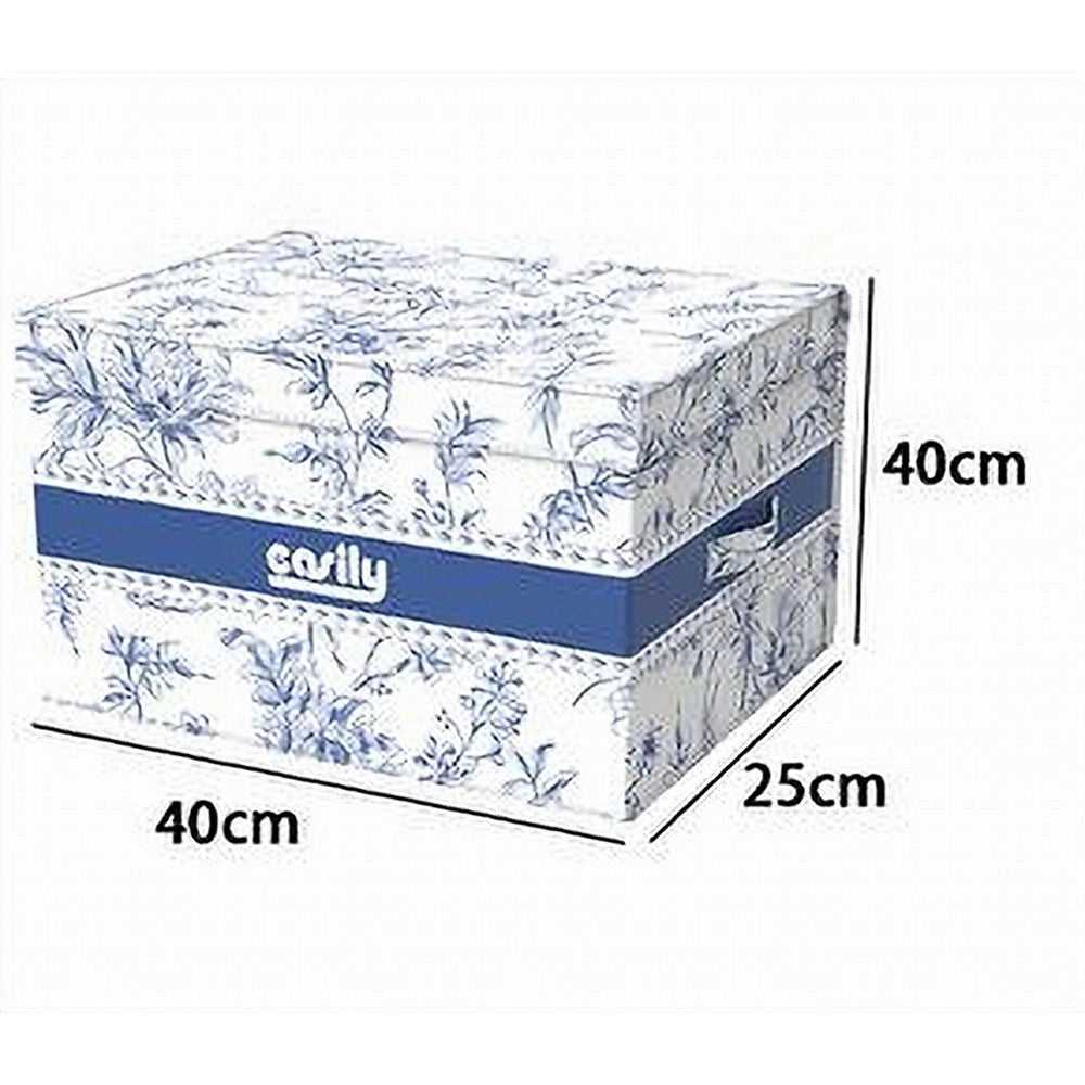 Trade Shop - Box Portatutto Scatola Salvaspazio Contenitore Organizer 40x40x25cm Fantasia 87316 -