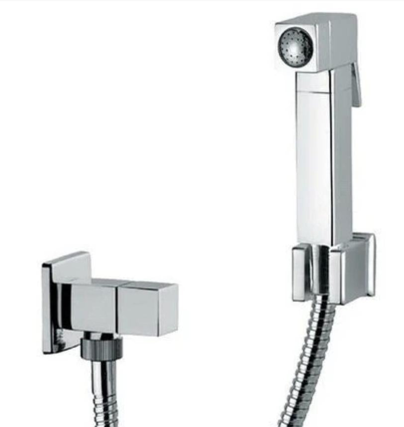 Kit per wc in ottone con rubinetto apertura/chiusura , flessibile 120 cm