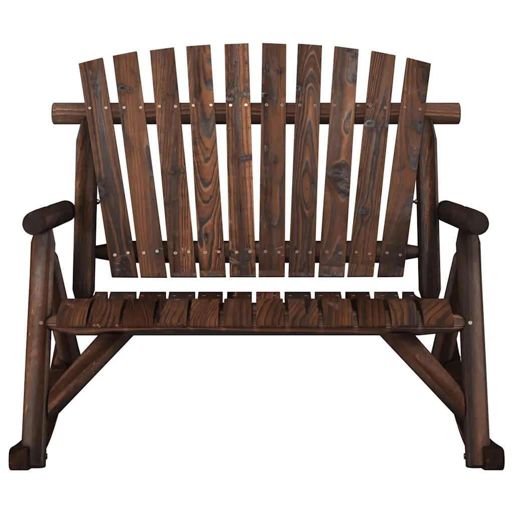Panca Dondolo Giardino 2Posti 123x96x102cm Massello Abete Rossocod mxl 105374