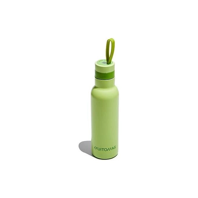Muitomas WBOTTLELC500GN – Borraccia Termica 500 ml, Acciaio Inox, Doppia Parete sotto Vuoto, 24h freddo - 12h caldo, colore Verde Salvia