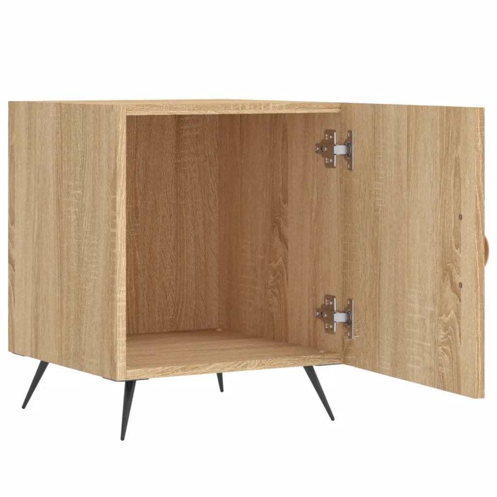Comodini 2 pz-Set di 2 Tavolino da notte Rovere Sonoma 40x40x50 cm in Legno Multistrato 159447