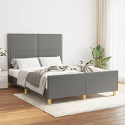 Giroletto senza Materasso Grigio Scuro 140x190 cm Tessuto 3124969