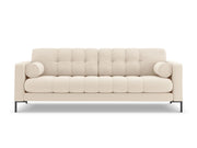 Cosmopolitan Design - Divano "Bali" 4 posti in tessuto strutturato beige chiaro 