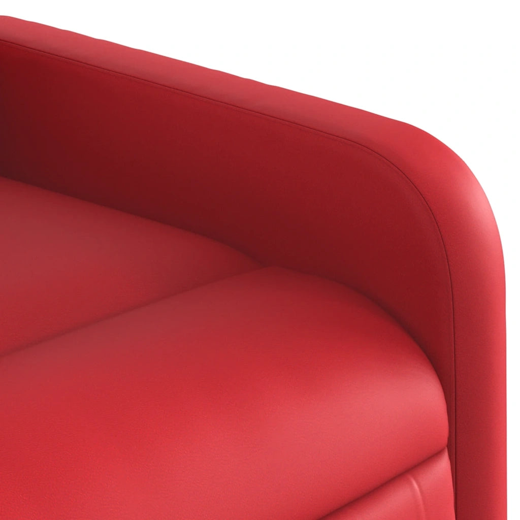 Poltrona Massaggio Elettrica Reclinabile Rosso Similpelle 3206747