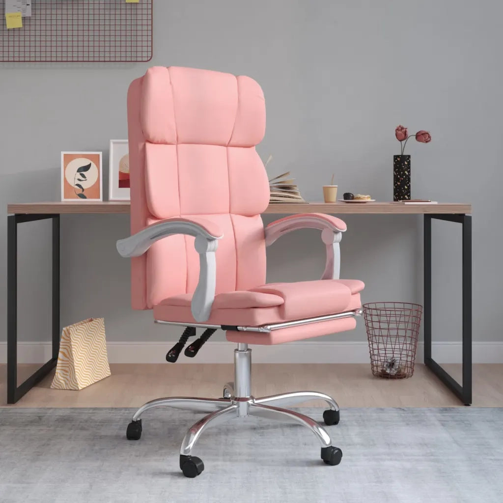 Poltrona da Ufficio Reclinabile Rosa in Similpelle cod mxl 8305