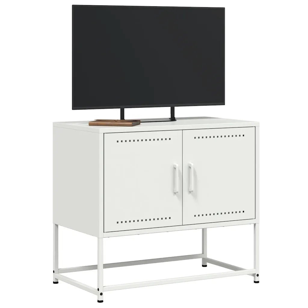 Mobile TV Bianco 68,5x39x60,5 cm in Acciaio