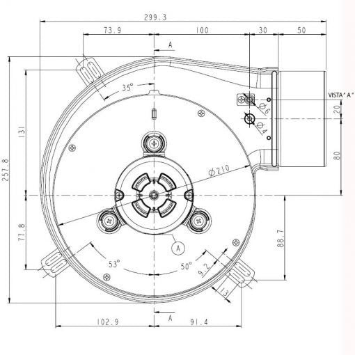 Ricambistufeapellet ESTRATTORE FUMI NATALINI LN2 PL30 STUFA A PELLET MCZ MONTEGRAPPA ADLER 2500RPM
