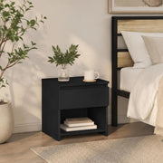 Bedside Tables 2 Pcs. Black 40x30x39 Cm Wood Material