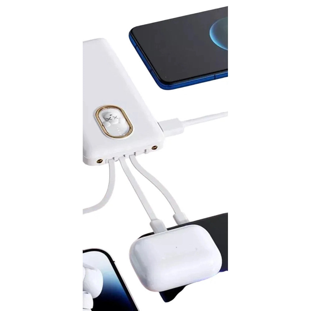 Trade Shop - Power Bank Caricabatterie Portatile Da 12000mah 5v/2.1a Con 4 Cavi Ricarica Q-dc388 -