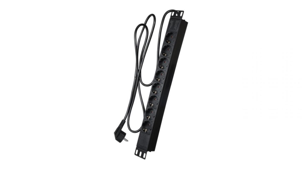 Ciabatta Alimentazione 1U per rack Presa di corrente multipla 8 uscite fino a 250VAC