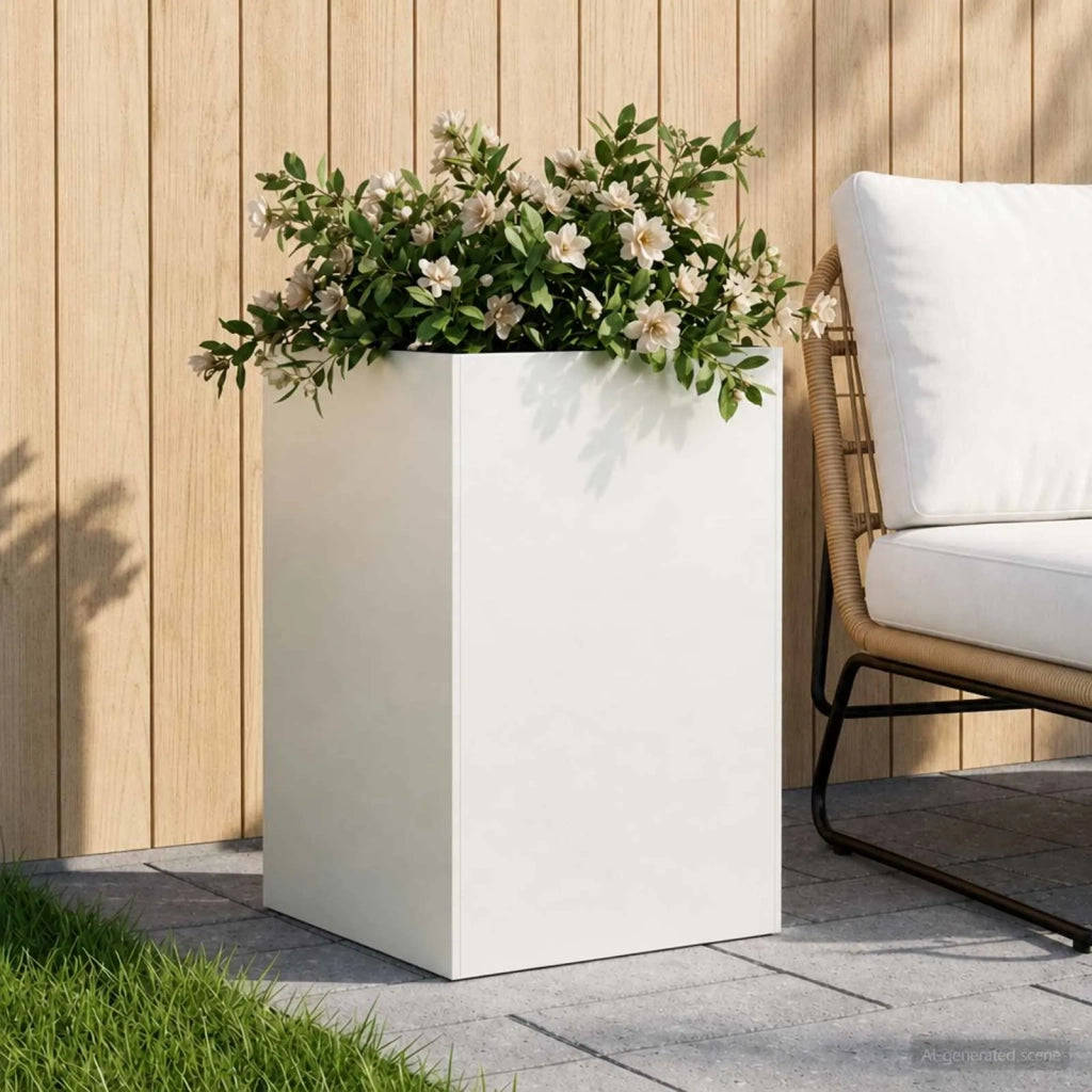 Vaso da giardino Bianco 50 x 50 x 75 cm 8005388