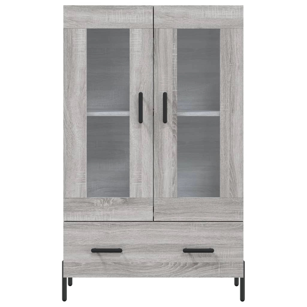Buffet credenza cassettiera armadio mobile contenitore organizer cucina soggiorno salotto rovere Sonoma alto 69,5 x 31 x 115 cm legno ingegnerizzato grigio 02_0035391