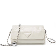 Borsa a mano da donna di lusso in pelle, borsa a tracolla casual da ascella, borsa a secchiello morbida da donna, bianca
