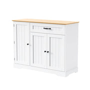 Credenza con 3 ante e 1 cassetto - per ingresso e soggiorno - in MDF - bianco naturale