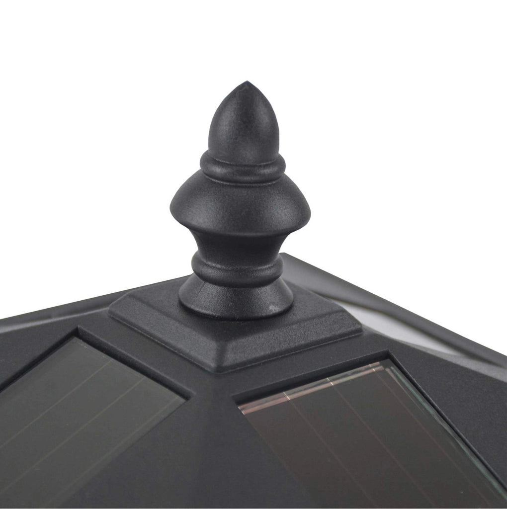 Lanterna solare da giardino LED nera 30 lumen 15 x 15 x 120 cm