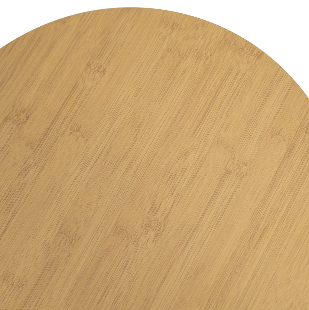 Credenza 160x40x75 cm con 6 cassetti e ripiani laterali in MDF e bambù; naturale