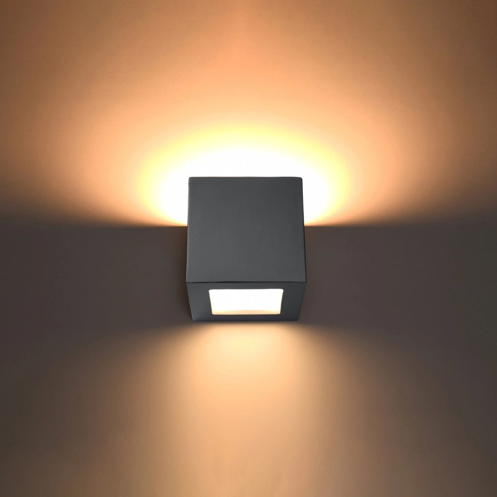 Lampada da parete in ceramica LEO grigio