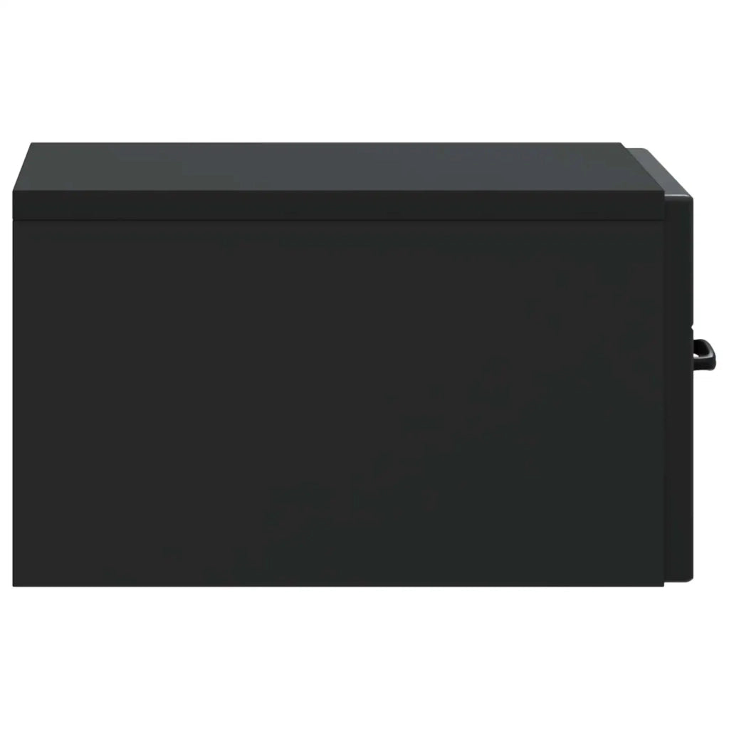Mobiletto da notte a muro 2 pz Nero 34,5 x 33 x 20 cm 898938