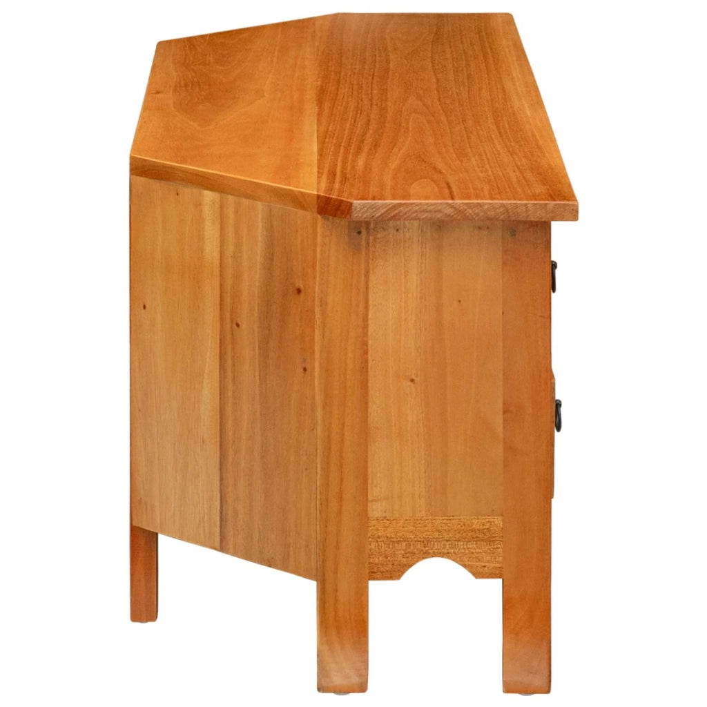 Mobile TV-Credenza per TV Naturale 100 x 40,5 x 46 cm Legno di Mogano Massello
