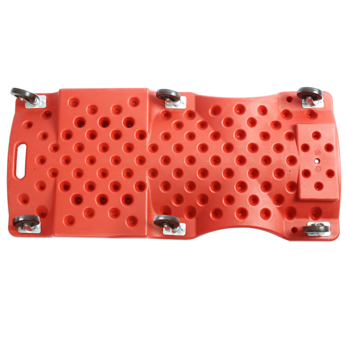 Sdraio da officina 103x50x10cm Lettino da meccanico Poggiatesta rimovibile Porta-attrezzi Max 180kg