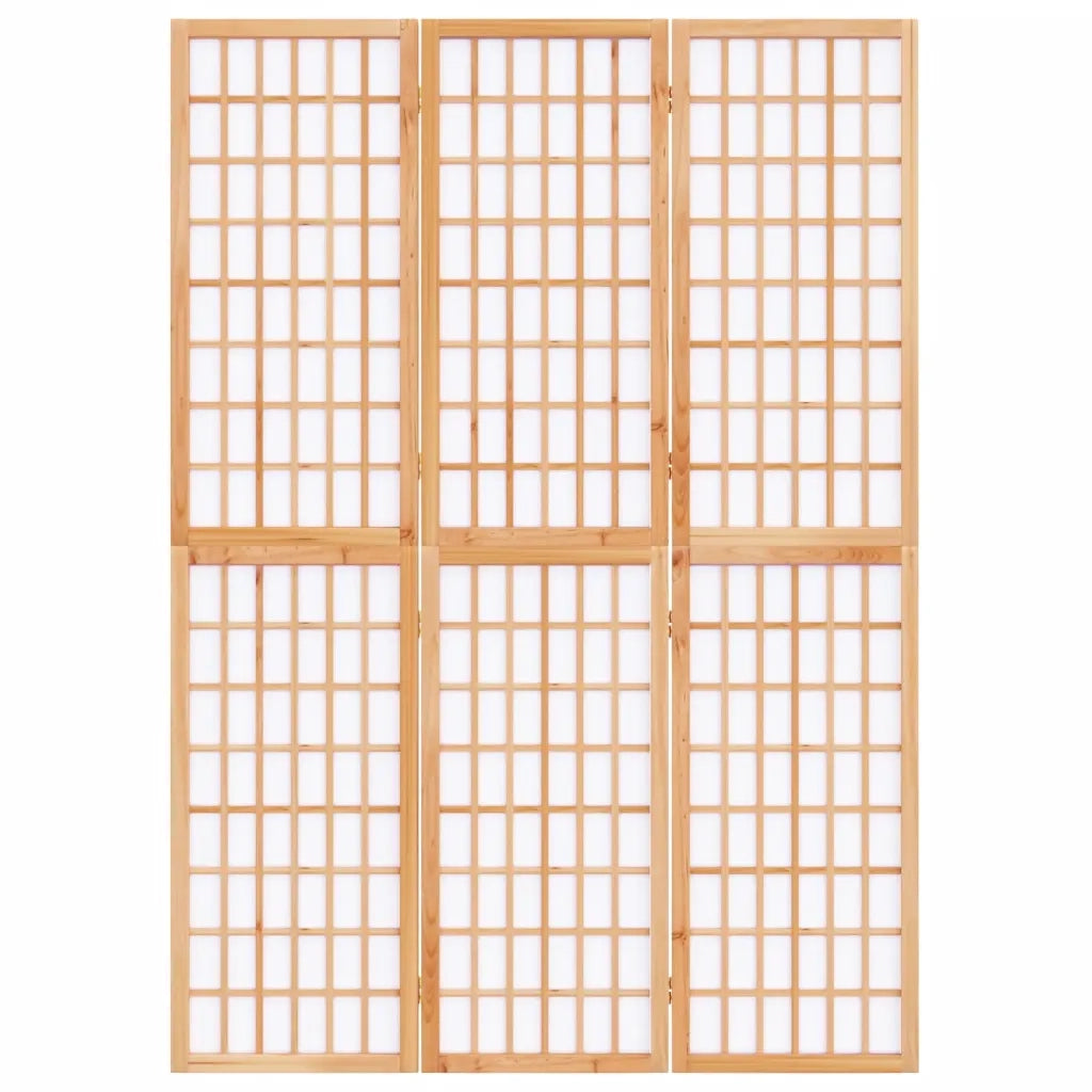 Divisorio Pieghevole 3 Pannelli Stile Giapponese 120x170cm Nero 352083