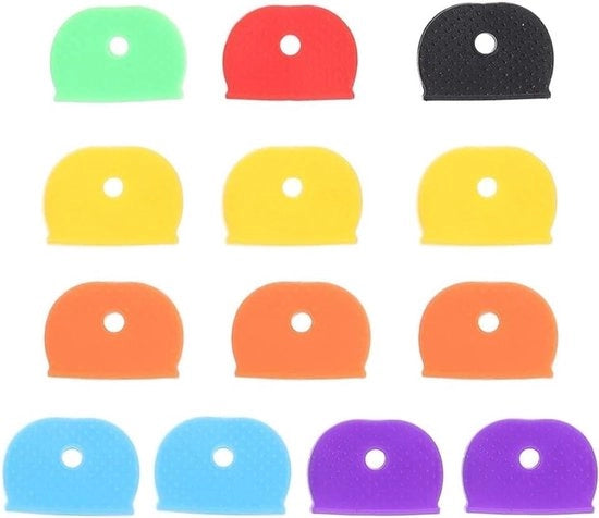 Set di 12 coppe per identificazione delle chiavi - Etichette-ID-colore - Casa a parete - Set di coppe per chiavi
