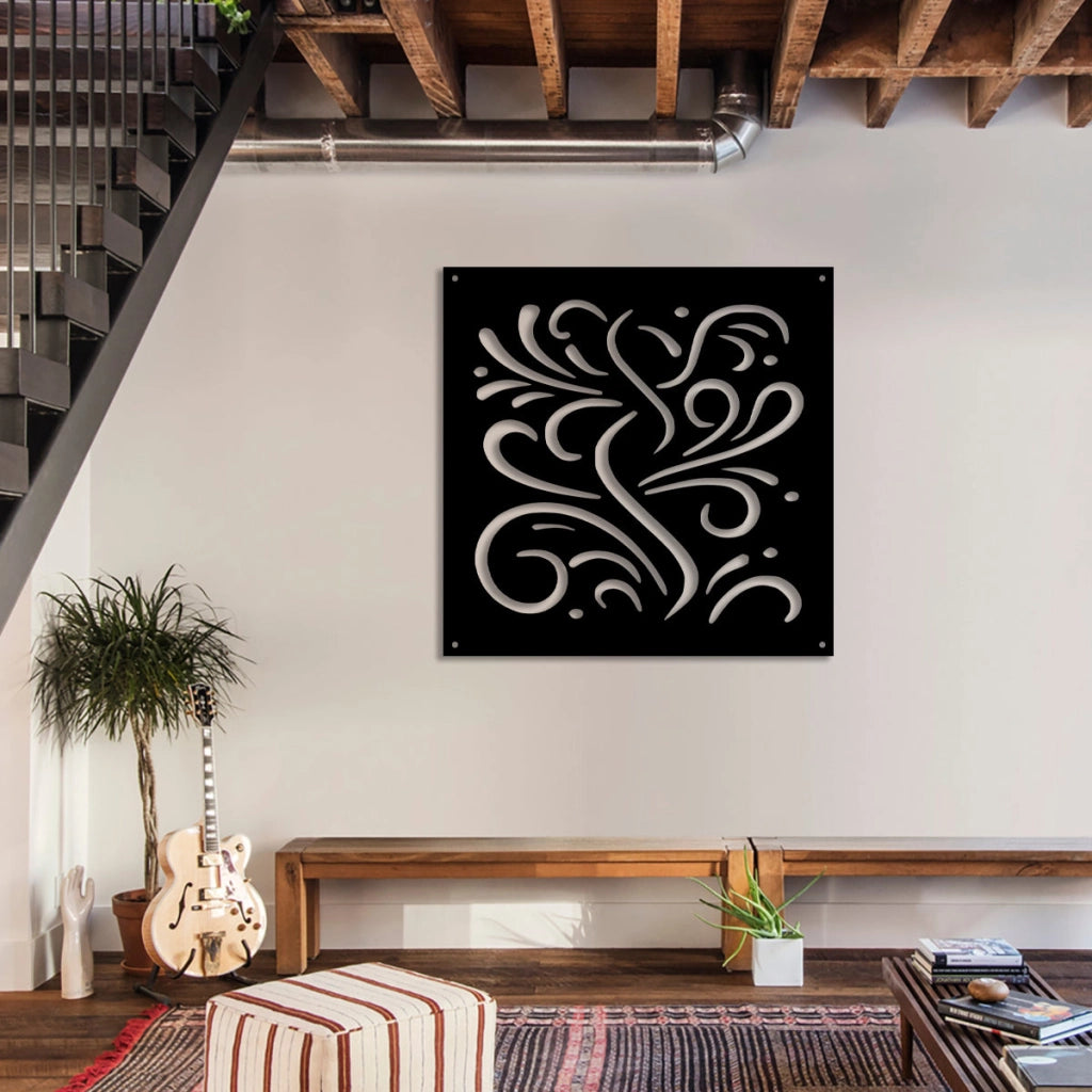 BLOW - Pannello in PVC traforato - Parasole Misura: 98x98 cm, Colore: nero