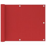 Schermo Frangivista per Balcone Rosso 75x500 cm in HDPE