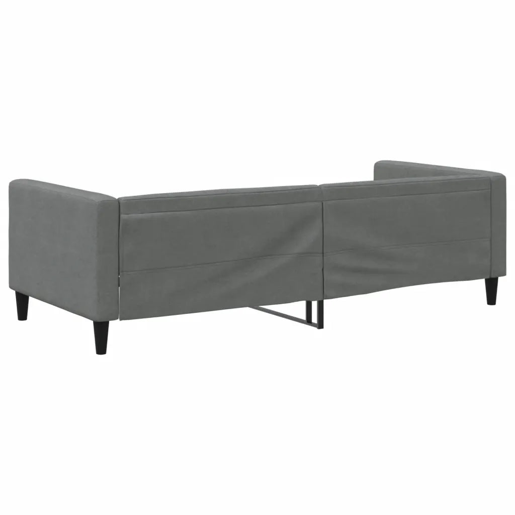 Letto singolo | Letto per adulti | Letto da Giorno Grigio Scuro 90x190 cm in Tessuto