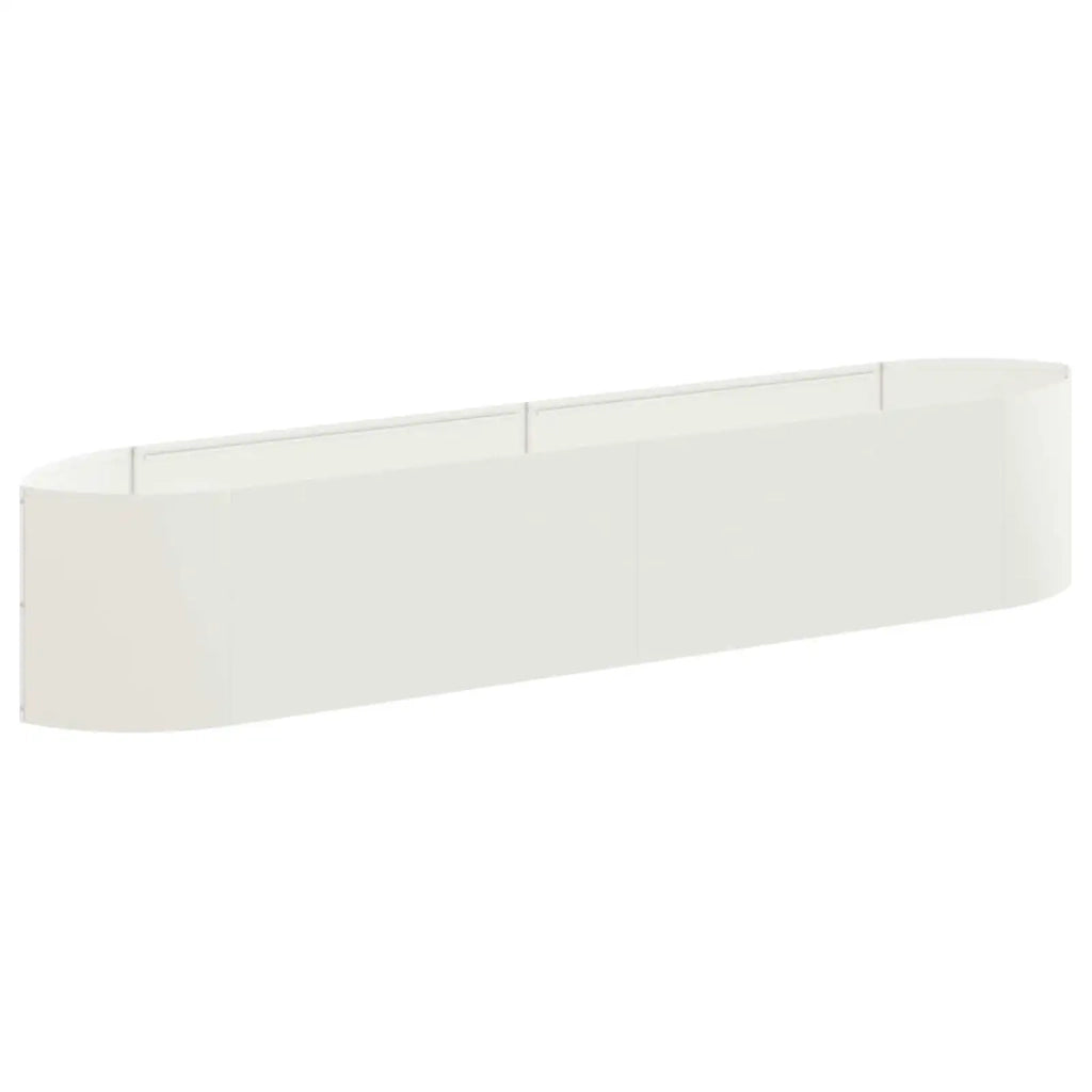 Letto rialzato da giardino Bianco 220 x 40 x 40 cm Acciaio 8011720