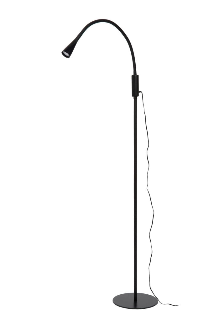 Lampada da terra ad arco Lucide Zozy nera LED 3W 3000K