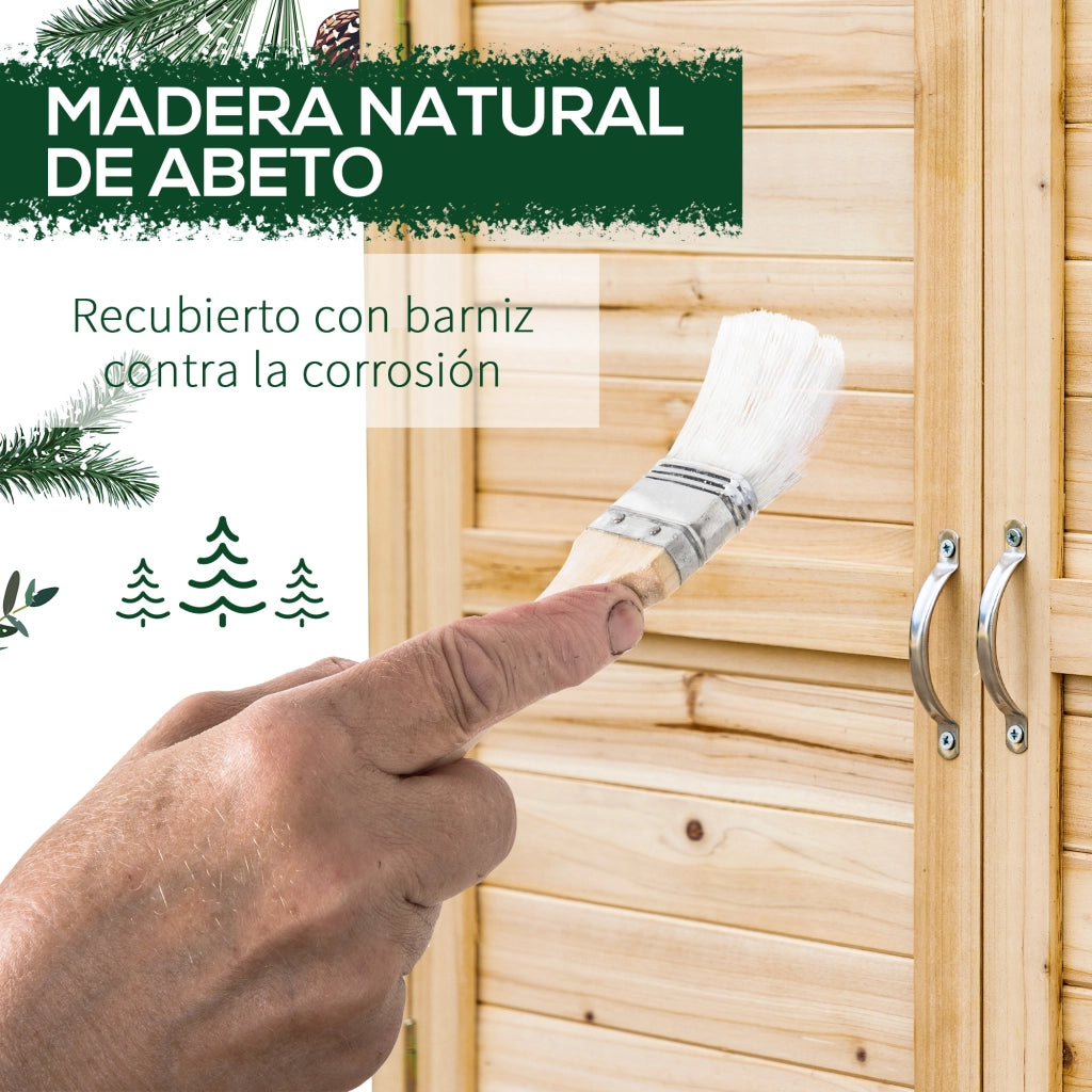 Armadio da Giardino in Legno ¨C zephmum ¨C 83x40x92 Natural