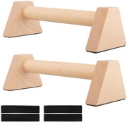 Parallette in legno, 30 cm con push-up in legno massiccio con gomma antiscivente, 2 pezzi per fitness, ginnastica, aerobica