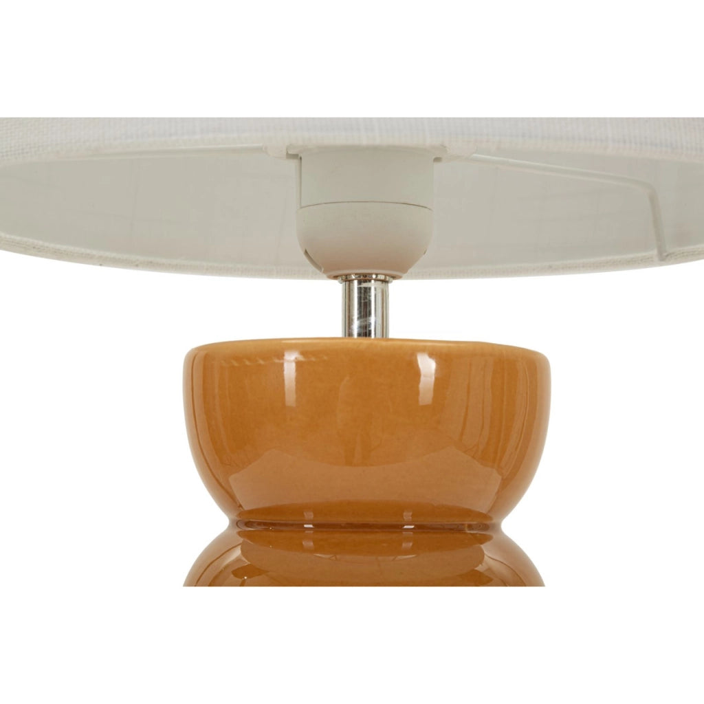 Lampada da tavolo Torr in ceramica senape lucido