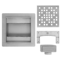 Scarico Lineare Rea Dots Nickel Brush 12x12