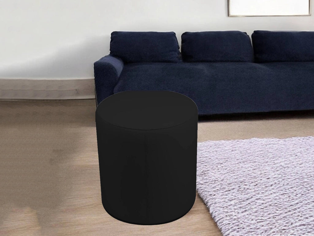Pouf Lisboa, Poltrona multiuso, Poltroncina sacco, Pouf poggiapiedi, Made in Italy, 40x40 h42 cm, Nero
